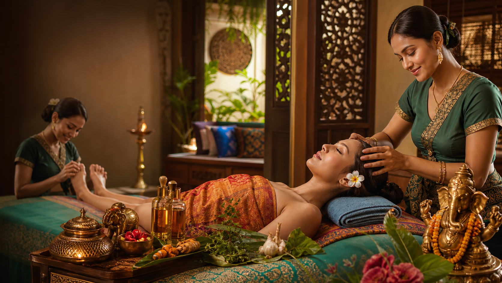 ethnic salon room